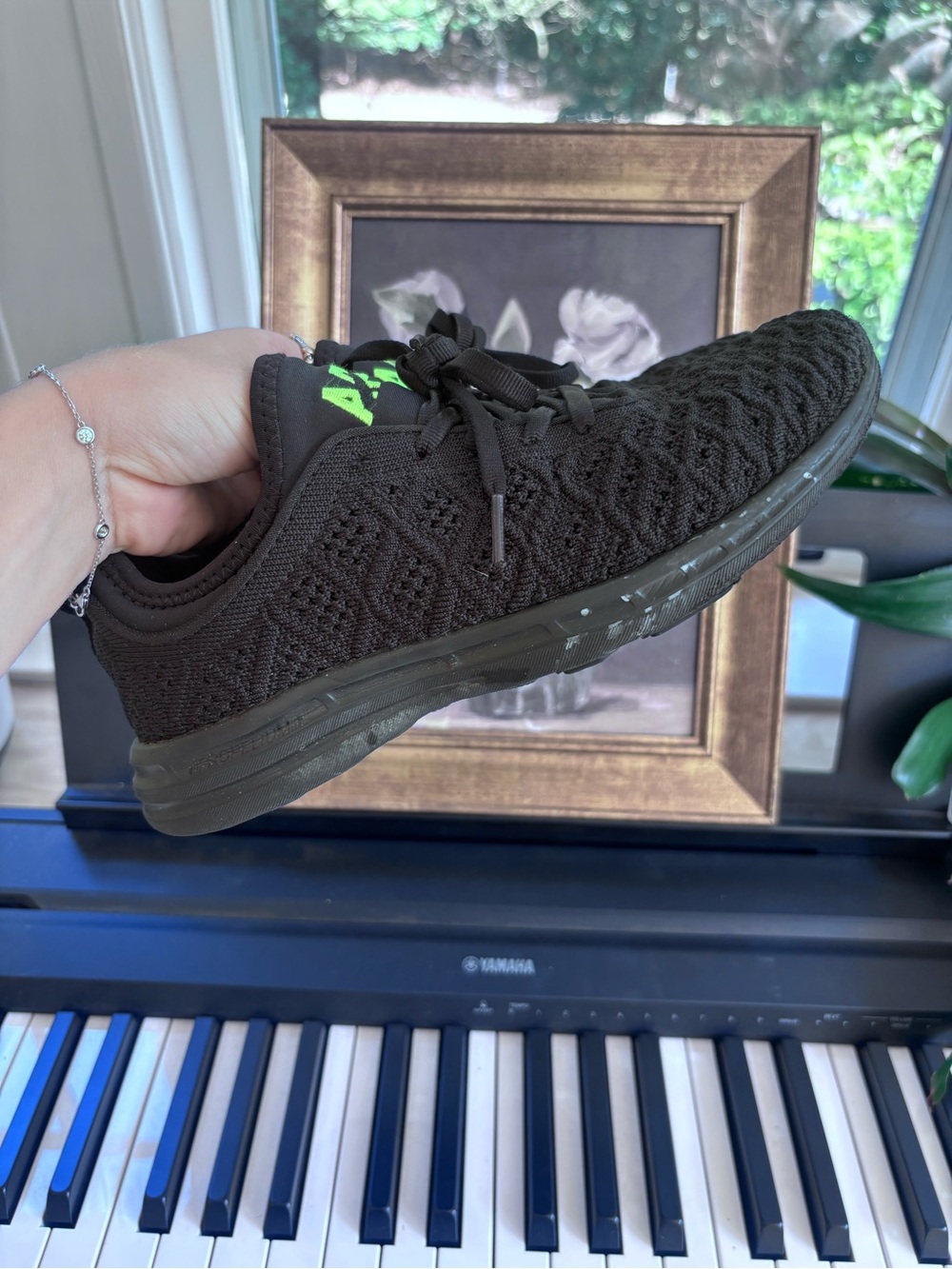 APL techloom phantom Black Sneakers with Lime Logo - Picture 4 of 7